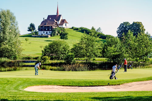 Golf Sempach panoramic view