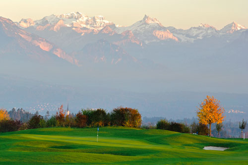 Golf Sempach panoramic view